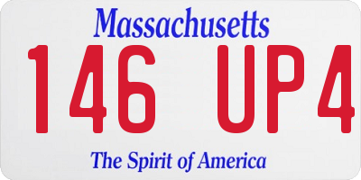 MA license plate 146UP4