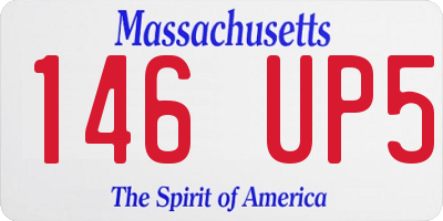 MA license plate 146UP5