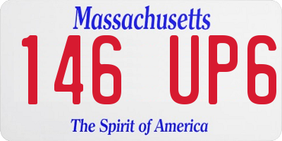 MA license plate 146UP6