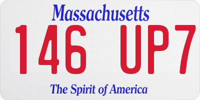 MA license plate 146UP7