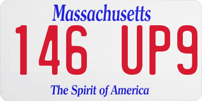 MA license plate 146UP9