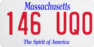 MA license plate 146UQ0