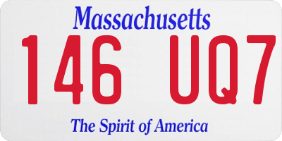 MA license plate 146UQ7