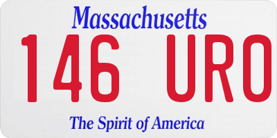 MA license plate 146UR0