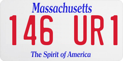 MA license plate 146UR1