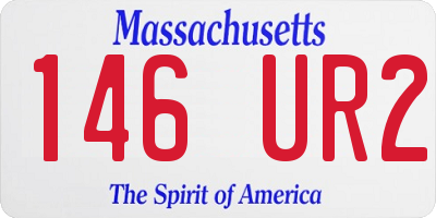 MA license plate 146UR2