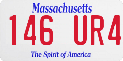 MA license plate 146UR4
