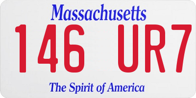MA license plate 146UR7