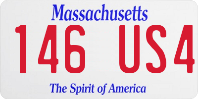 MA license plate 146US4