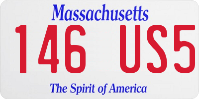 MA license plate 146US5
