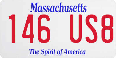 MA license plate 146US8