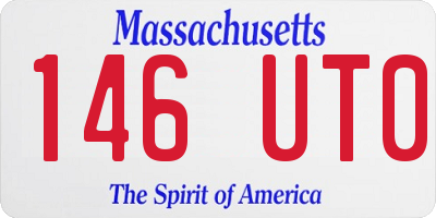 MA license plate 146UT0