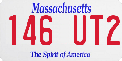 MA license plate 146UT2