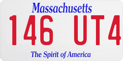 MA license plate 146UT4