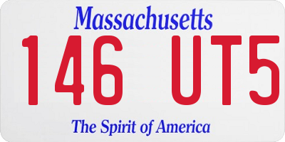 MA license plate 146UT5