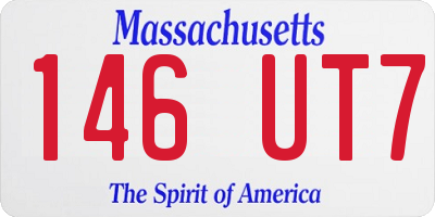 MA license plate 146UT7