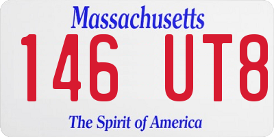 MA license plate 146UT8