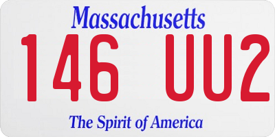 MA license plate 146UU2