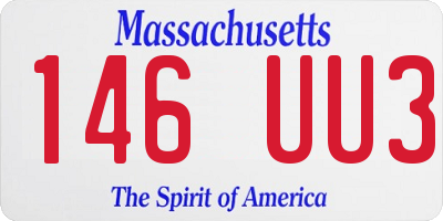 MA license plate 146UU3