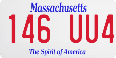 MA license plate 146UU4