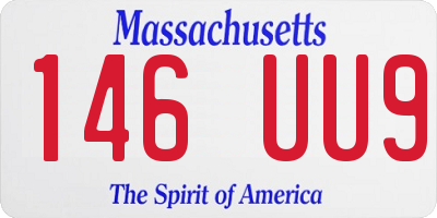 MA license plate 146UU9