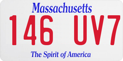 MA license plate 146UV7