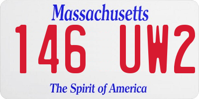 MA license plate 146UW2