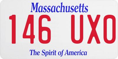MA license plate 146UX0
