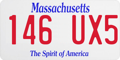 MA license plate 146UX5