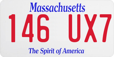MA license plate 146UX7