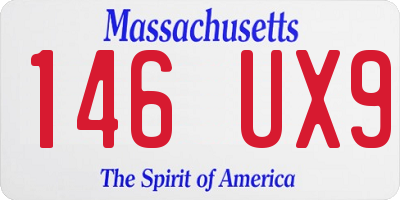 MA license plate 146UX9