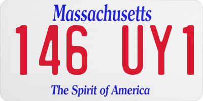 MA license plate 146UY1
