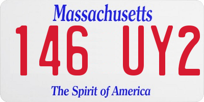 MA license plate 146UY2