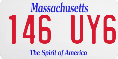 MA license plate 146UY6