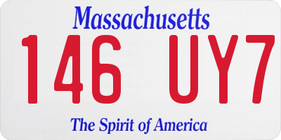 MA license plate 146UY7