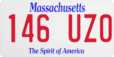 MA license plate 146UZ0