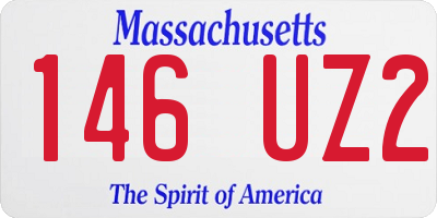MA license plate 146UZ2