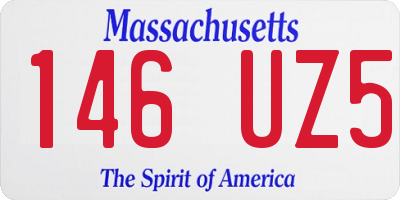 MA license plate 146UZ5