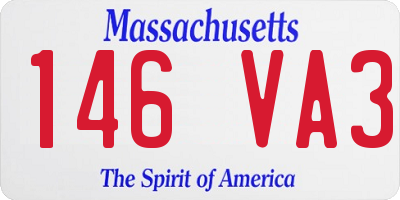 MA license plate 146VA3