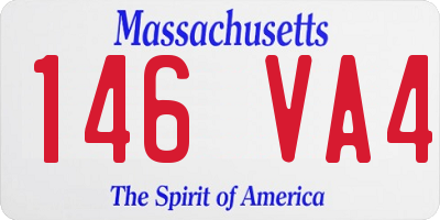 MA license plate 146VA4