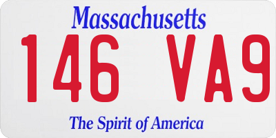 MA license plate 146VA9