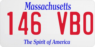MA license plate 146VB0