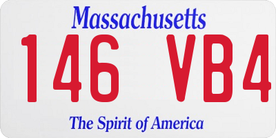 MA license plate 146VB4