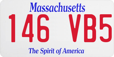 MA license plate 146VB5