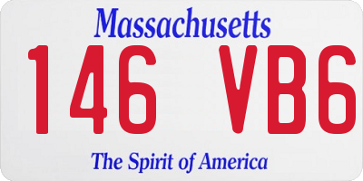 MA license plate 146VB6