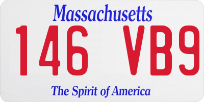 MA license plate 146VB9