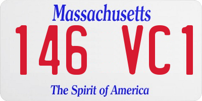MA license plate 146VC1