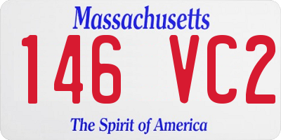 MA license plate 146VC2