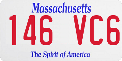 MA license plate 146VC6