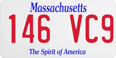MA license plate 146VC9
